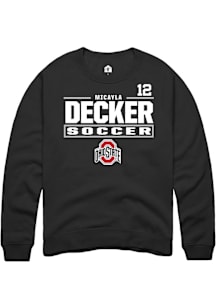 Micayla Decker Ohio State Buckeyes Mens Black NIL Stacked Box Player Crew