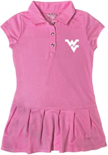 West Virginia Mountaineers Toddler Girls Pink Caroline Short Sleeve Dress