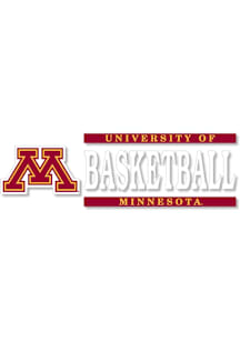 Minnesota Golden Gophers 6x2 Basketball Auto Decal - Maroon