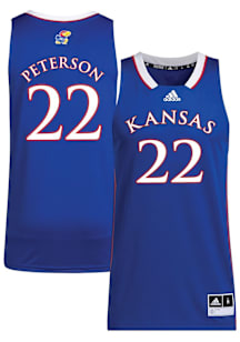 Darryn Peterson  Adidas Kansas Jayhawks Blue NIL Name And Number Jersey