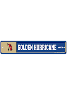 Blue Tulsa Golden Hurricane Way 3.7x19 Street Sign