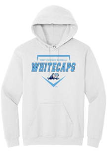 Summit Sportswear West Michigan Whitecaps Mens White Homeplate Long Sleeve Hoodie