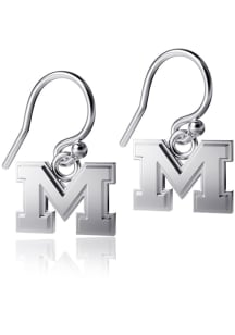 Logo Dangle Michigan Wolverines Womens Earrings -