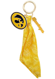 Iowa Hawkeyes Team Logo Keychain - Yellow