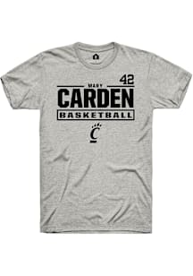 Mary Carden Cincinnati Bearcats Ash NIL Stacked Box Short Sleeve Player T Shirt