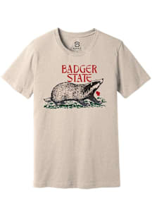 Summit Sportswear Wisconsin Natural Badger State Short Sleeve Fashion T Shirt
