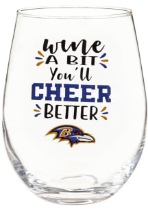 Baltimore Ravens 17oz Boxed Stemless Wine Glass