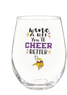 Minnesota Vikings 17oz Boxed Stemless Wine Glass