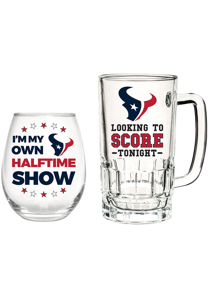 Houston Texans, Stemless 17OZ Wine & Beer 16 OZ Gift Set