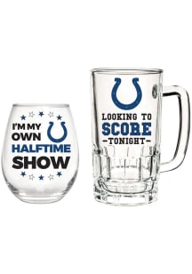 Indianapolis Colts Stemless 17oz Wine and 16oz Beer Drink Set