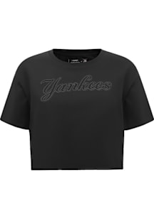 Pro Standard New York Yankees Womens Black Neutral Short Sleeve T-Shirt