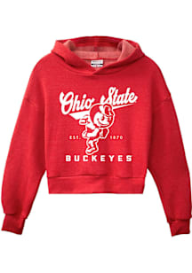 Ohio State Buckeyes Womens Red Effortless Hooded Sweatshirt