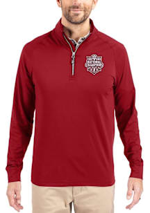 Cutter and Buck Indiana Hoosiers Mens Crimson 2025 CFP National Champions Adapt Eco Knit Long Slee..