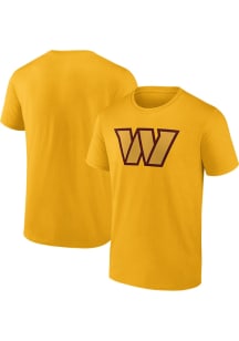 Washington Commanders Gold Primary Logo Short Sleeve Player T Shirt