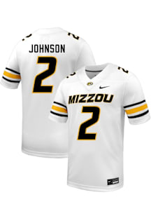 Marquis Johnson  Nike Missouri Tigers White Football NIL Name And Number Football Jersey
