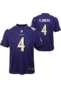 Zay Flowers Baltimore Ravens Youth Purple Nike Home Replica Football Jersey