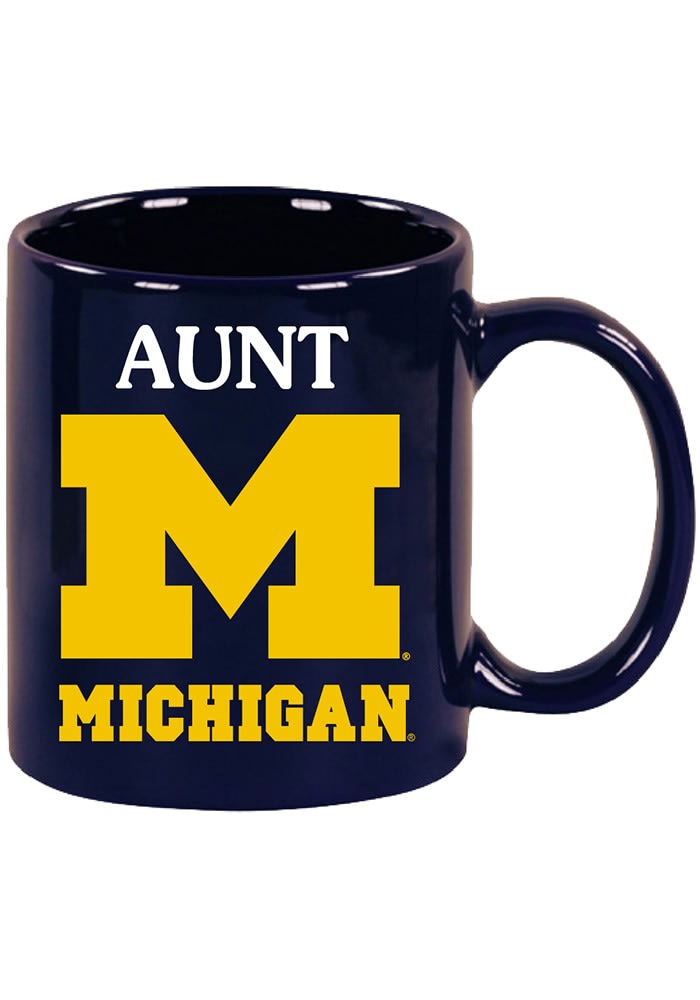 Michigan Wolverines NAVY 11 oz AUNT Ceramic Mug - 38440582