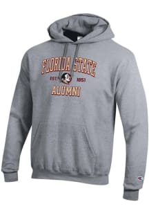 Champion Florida State Seminoles Mens Grey Est Alumni Powerblend Long Sleeve Hoodie