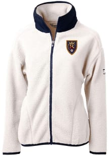 Cutter and Buck Real Salt Lake Womens White Cascade Sherpa Light Weight Jacket