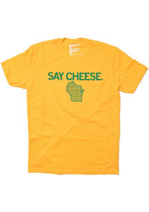 Wisconsin Gold Say Cheese Wisconsin Short Sleeve Fashion T Shirt