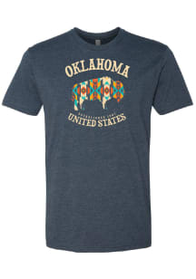 Oklahoma Midnight Navy Tribal Symbol Short Sleeve T-Shirt