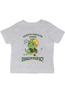 Vive La Fete North Dakota State Bison Infant Dino-Riffic Short Sleeve T-Shirt Grey