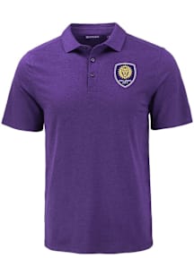 Cutter and Buck Orlando City SC Mens Purple Coastline Eco Short Sleeve Polo