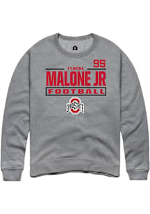 Tywone Malone jr Ohio State Buckeyes Mens Graphite Football NIL Stacked Box Player Crew