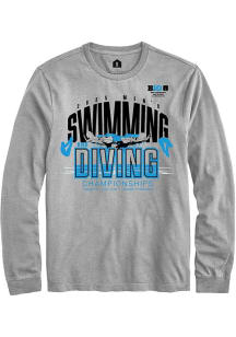 Mens Big Ten Grey Rally 2025 Mens Swimming &amp; Diving Championship Tee