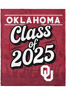 Oklahoma Sooners Class of 2025 Silk Touch Fleece Blanket - Crimson