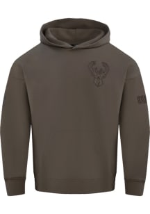 Pro Standard Milwaukee Bucks Mens Brown Neutral Long Sleeve Hoodie