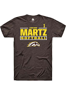 Corinne Martz Western Michigan Broncos Brown NIL Stacked Box Short Sleeve Player T Shirt