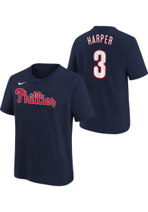 Bryce Harper Philadelphia Phillies Youth Navy Blue Home NN Player Tee