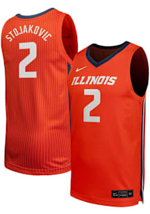 Andrej Stojakovic  Nike Illinois Fighting Illini Orange NIL Name And Number Jersey