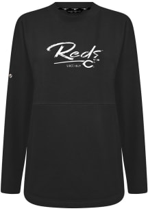 Levelwear Cincinnati Reds Womens Black Beaudry Express Crew Sweatshirt