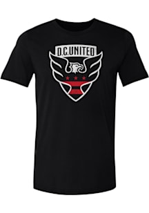 DC United Black Winged Crest Short Sleeve T Shirt