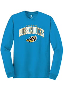 Summit Sportswear Akron RubberDucks Teal Arch Mascot Long Sleeve T Shirt