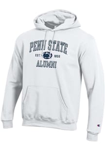 Champion Penn State Nittany Lions Mens White Est Alumni Powerblend Long Sleeve Hoodie