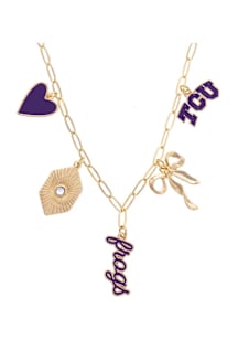 TCU Horned Frogs Paperclip Charm Necklace