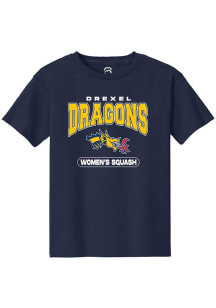 Youth Drexel Dragons Navy Blue Summit Sportswear Womens Squash Short Sleeve T-Shirt