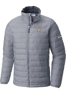 Mens Purdue Boilermakers Columbia Mens Heat Seal Powder Heavyweight Jacket - Grey