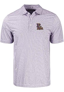 Cutter and Buck Prairie View A&M Panthers Mens Purple Symmetry Print Short Sleeve Polo
