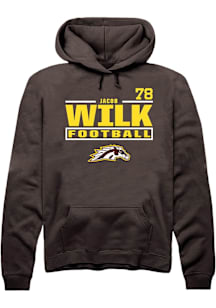 Jacob Wilk Western Michigan Broncos Mens Brown Football NIL Stacked Box Player Hood