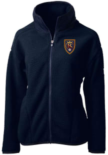Cutter and Buck Real Salt Lake Womens Navy Blue Cascade Sherpa Light Weight Jacket