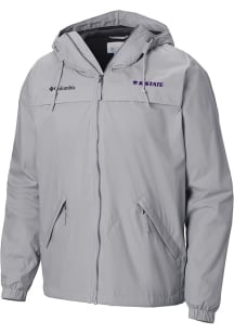 Mens K-State Wildcats Grey Columbia Heat Seal Oroville Creek Medium Weight Jacket