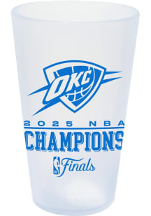 Oklahoma City Thunder 2025 NBA Finals Champions Silicone Pint Glass - White