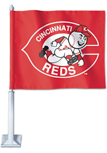 Cincinnati Reds Cooperstown Car Flag - Red