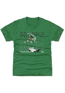 Saquon Barkley Philadelphia Eagles Youth Kelly Green Hurdle Player Tee