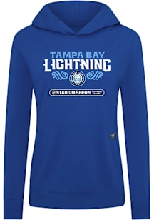 Levelwear Tampa Bay Lightning Womens Blue Relay Stacked 2026 Stadium Series Hooded Sweatshirt