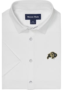 Mizzen+Main Colorado Buffaloes Mens White Haylard Short Sleeve Dress Shirt
